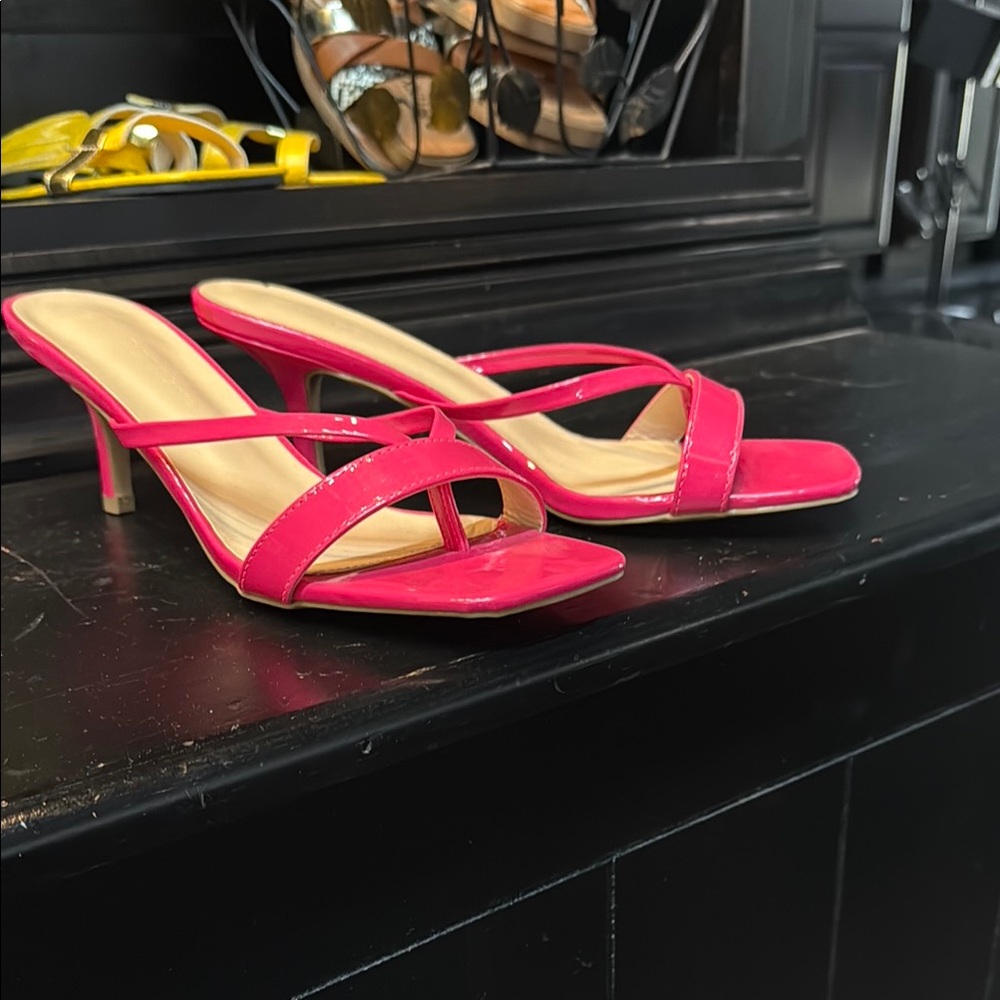 Wild Diva Hot Pink Strappy Heels